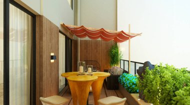 Dış görünümün 3d görüntüsü