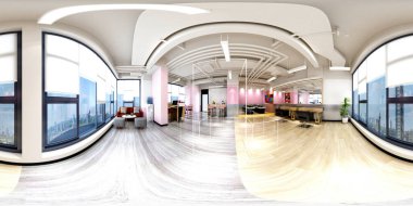 Güzellik masaj merkezinin 3 boyutlu görüntüsü.