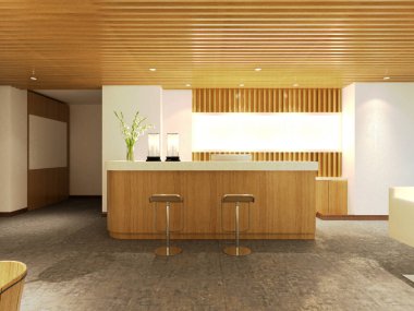 Güzellik masaj merkezinin 3 boyutlu görüntüsü.