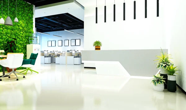 Render Working Office Interior — Stock Photo, Image