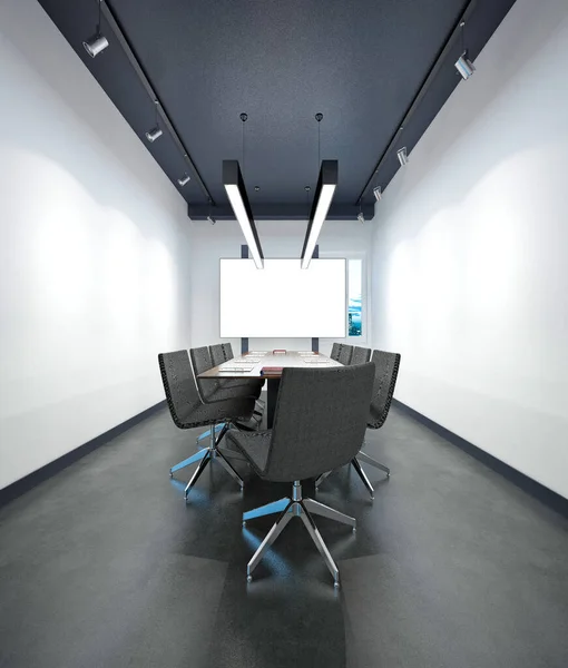 Render Working Office Interior — Stock Photo, Image