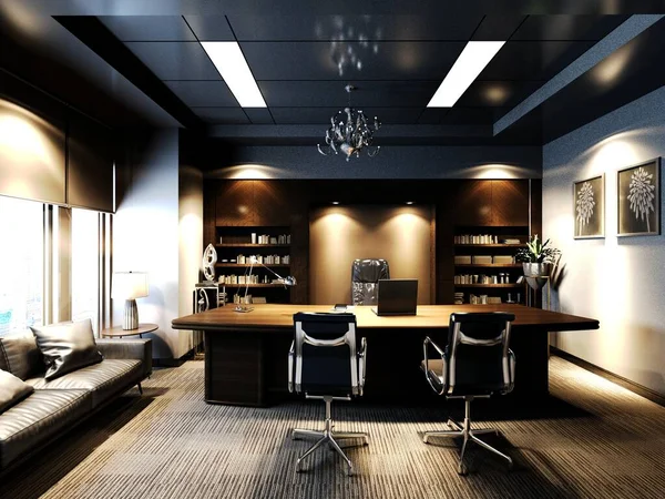 Renderizar Interior Oficina Moderna — Foto de Stock