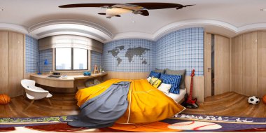 LUXURY ODASI 'NİN 3D RENDERİ 360 DÜNYA PANAROMİK MÜZİSİ