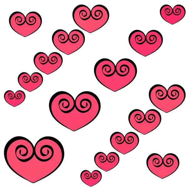 Hearts seamless pattern — Stock Vector