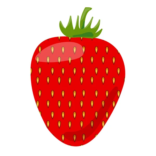 Frukt. jordgubbar isolerad på transparent bakgrund — Stock vektor