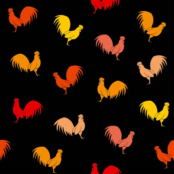 Horozları ile renkli arka plan