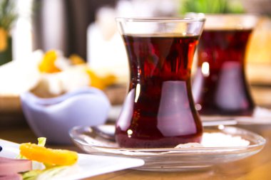Geleneksel cam Kupası'nda Türk çayı