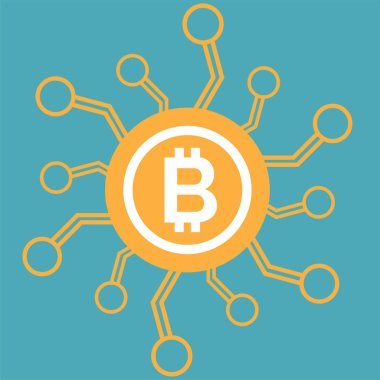 Bitcoin simge vektör web tasarım veya mobil uygulama Cryptocurrency sembolü görüntü için dijital para.