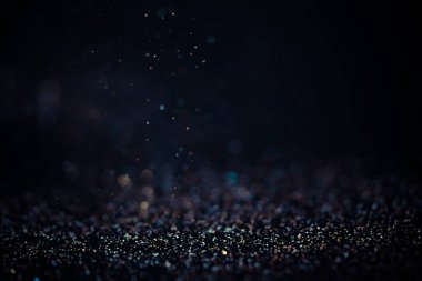 Pırıl pırıl ışıklar arka plan. Altın, gümüş, soyut ışıklar