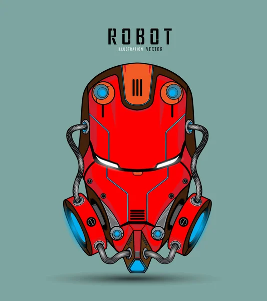 Robot Cabeça Vetor Charecter Design Ilustração Logotipo Vetor Crânio Desenhos — Fotografia de Stock