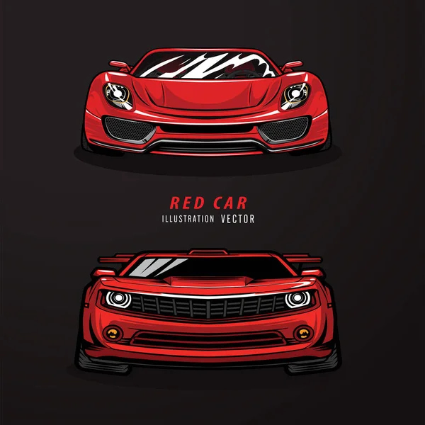 Plantilla Vector Coche Deportivo Rojo Super Concepto Diseño Automóviles Lujo — Archivo Imágenes Vectoriales