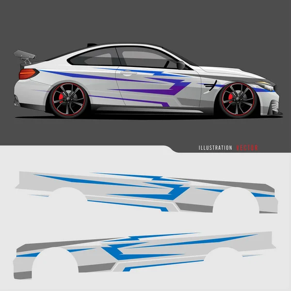 Araba Grafik Vektörü Araç Vinil Şal Için Gri Arka Plan — Stok fotoğraf