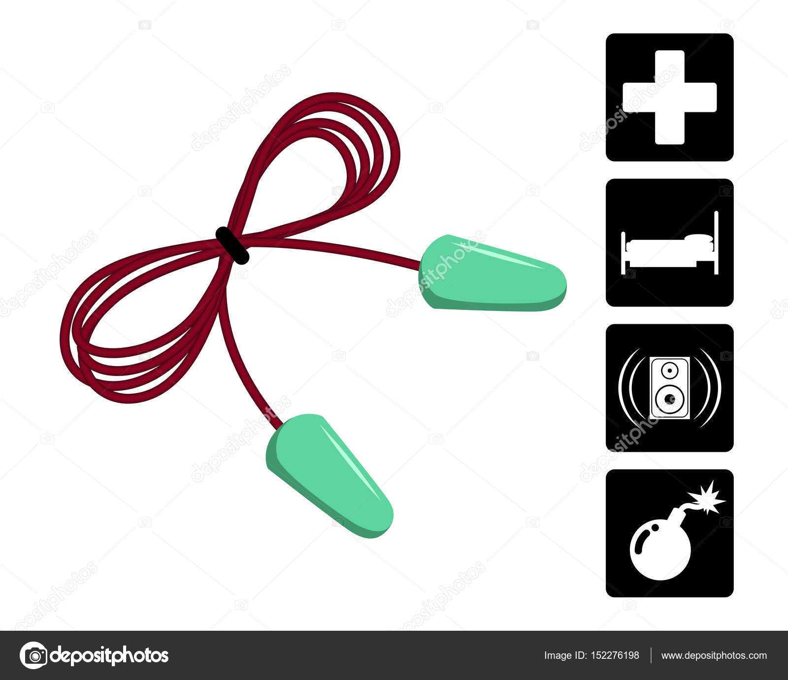 Ear plugs vector illustration. Foam earplugs. Stock Vector by ©cortex
