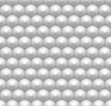 Minimalist beyaz altıgen seamless modeli, soyut petek 3d