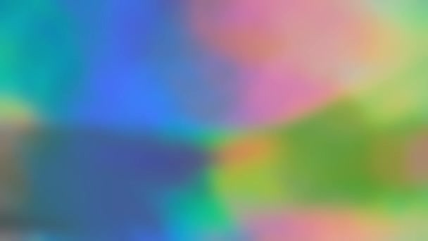 Abstract holographic blurred gradient rainbow animation. Trendy vibrant texture, fashion — 비디오