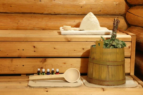 Rus Banyosu. İşte iç Buhar Oda ve banyo aksesuarları.