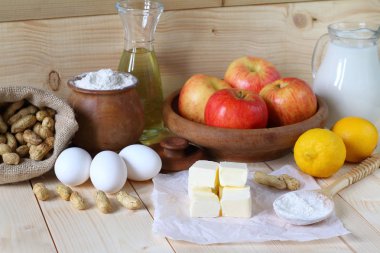 Çeşitli ürün bileşimi. 