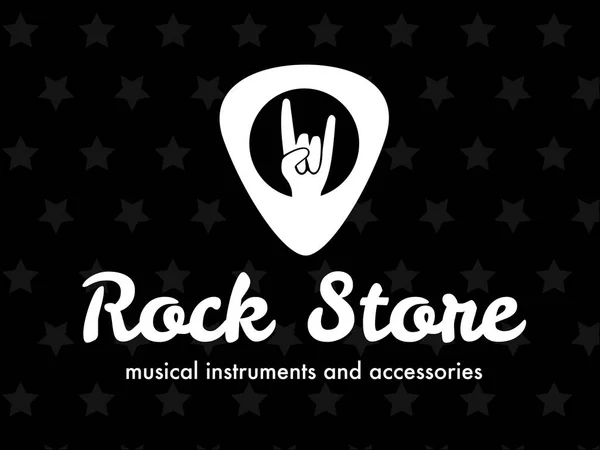 Kaya deposu mızrap vektör logosu