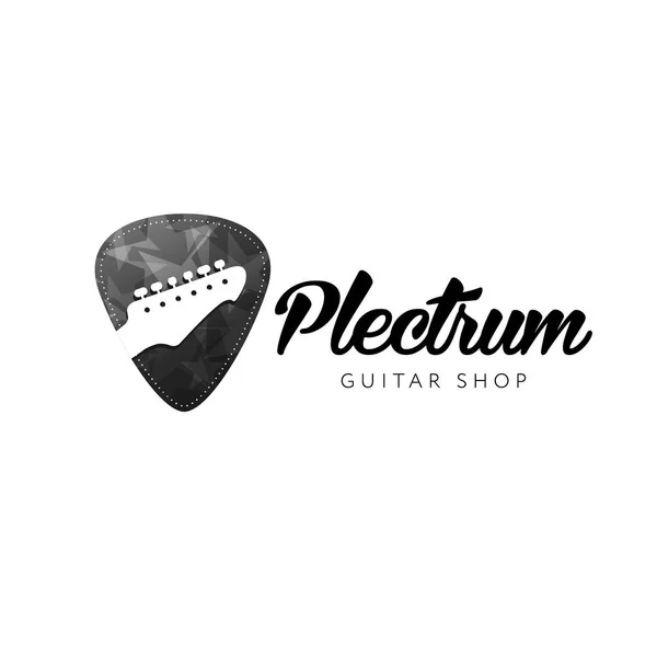 Gitar Dükkanı logosunu görmeniz gerekir. Gitar headstocks izole mızrap şekli