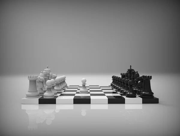 Schach im Hintergrund. — Stockfoto