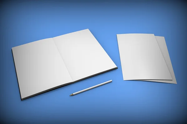 Notebook with pencil on background. — Stock Photo, Image