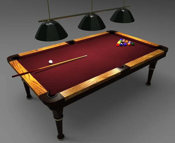Billiard table 3d — Stock Photo, Image