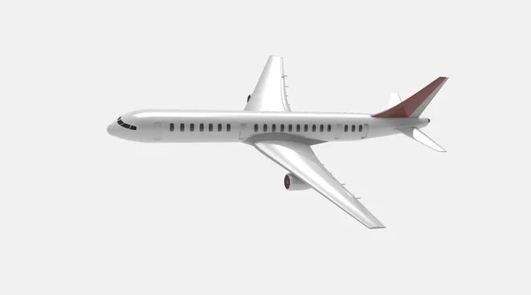 Vliegtuig op witte achtergrond — Stockfoto