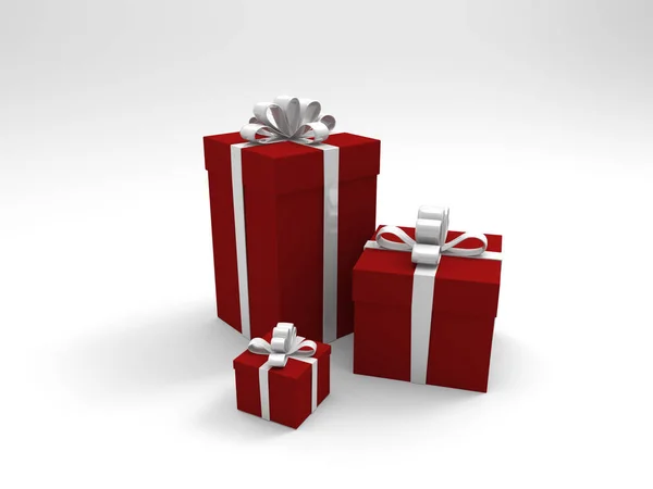 Geschenkdozen 3D-rendering. — Stockfoto