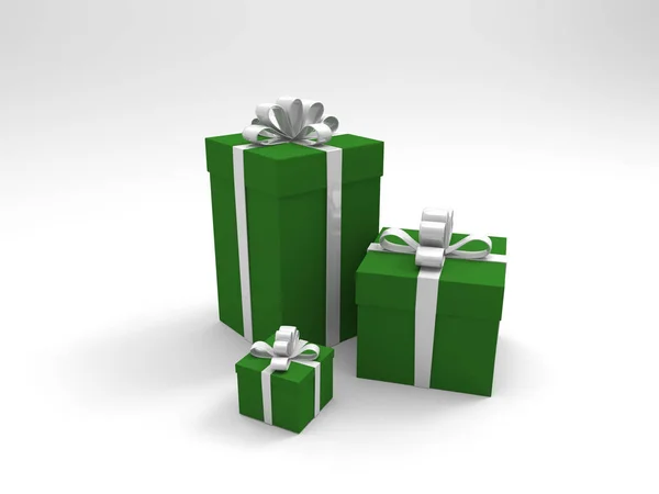 Geschenkdozen 3D-rendering. — Stockfoto