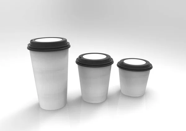 Kaffe 3d-rendering. — Stockfoto