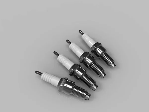 Spark plugs 3D rendering — Stock Photo, Image