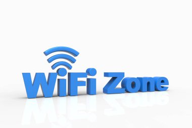 Wi fi 3d render. 