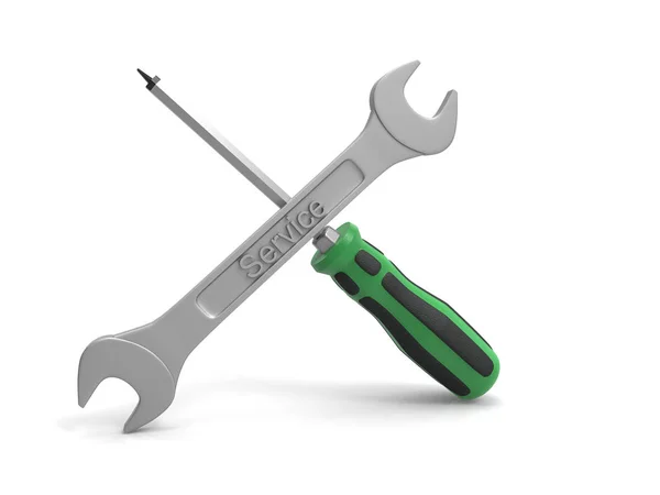 Werkzeuge 3D-Rendering. — Stockfoto