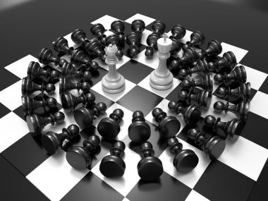 Satranç 3d render.
