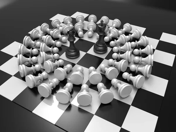 チェス 3d レンダリング. — ストック写真