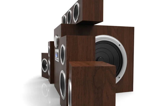 Speakers. 3D rendering. — Stock Photo, Image