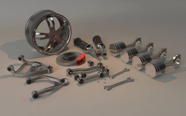 Araba 3d render