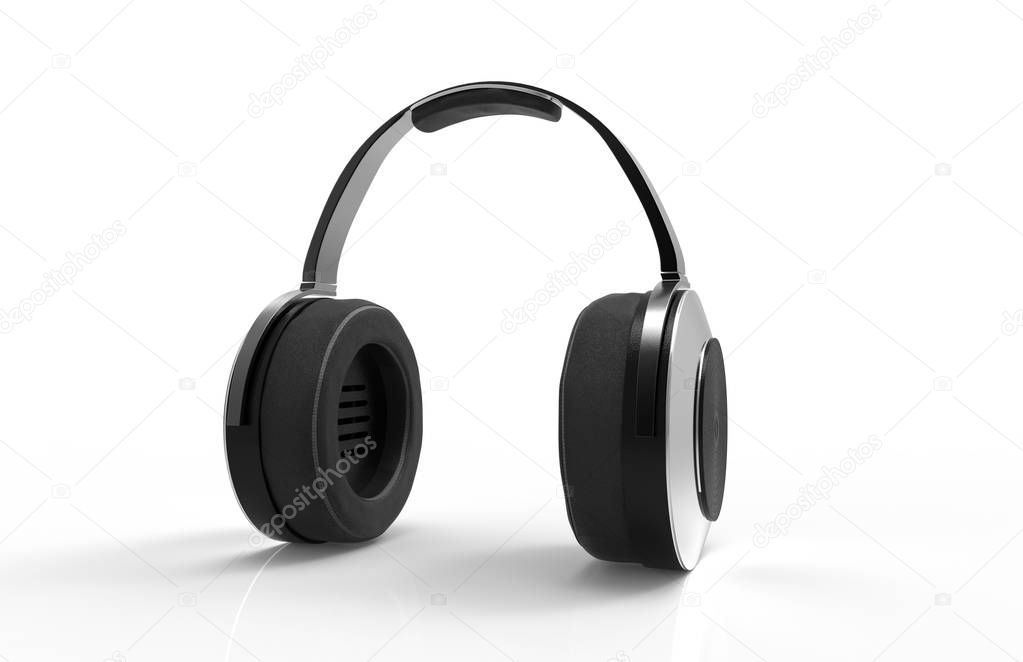 headphones 3D rendering