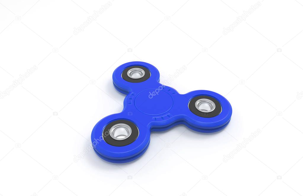 Spinner. Toy. White background. 3D rendering.