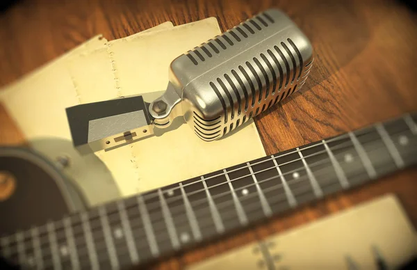 Gitara elektryczna renderowania 3d. — Zdjęcie stockowe