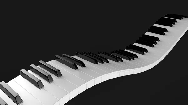 Pianoforte rendering 3D . — Foto Stock