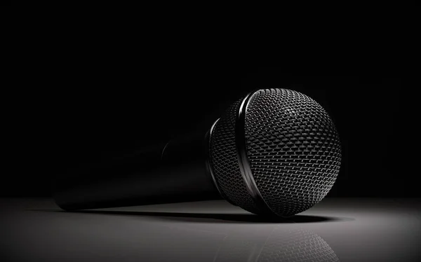 Mikrofon 3d render. — Stok fotoğraf