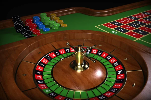 Roulette 3D-rendering — Stockfoto