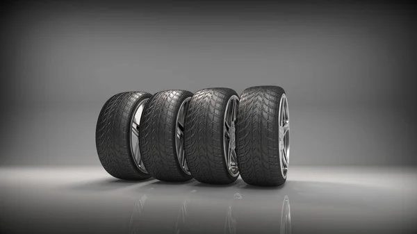 Tire 3D-rendering — Stockfoto