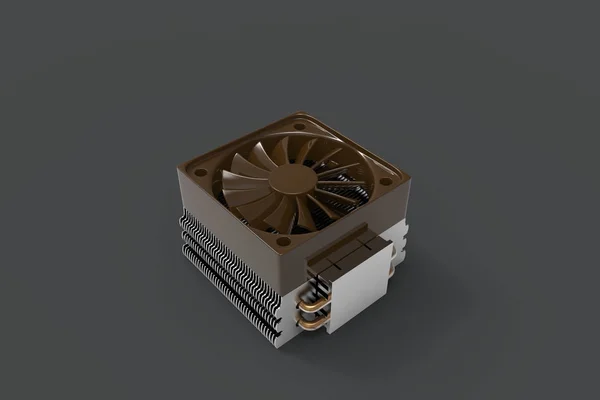 CPU ventilátor 3d-leképezés. — Stock Fotó