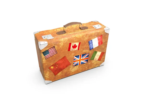 Suitcase 3D-рендеринг — стоковое фото