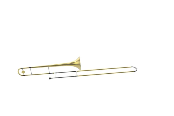 Renderização do trombone 3D . — Fotografia de Stock