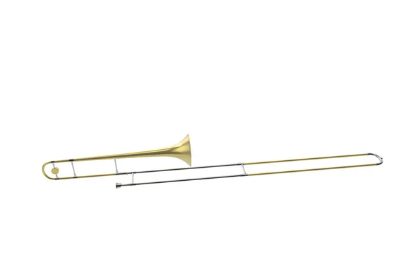 Renderização do trombone 3D . — Fotografia de Stock