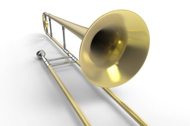 trombon 3d render.