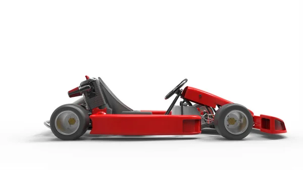 Kart gitmek araba. Karting. 3D render.